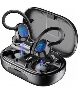 Wireless Earbud, Sport Bluetooth 5.1 Headphones Wireless Earphones in Ear Noise Cancelling Bluetooth Earbud with Mic, IP7 Waterproof 48H Deep Bass Sports Earhooks for Running Workout Gym[2021 New]